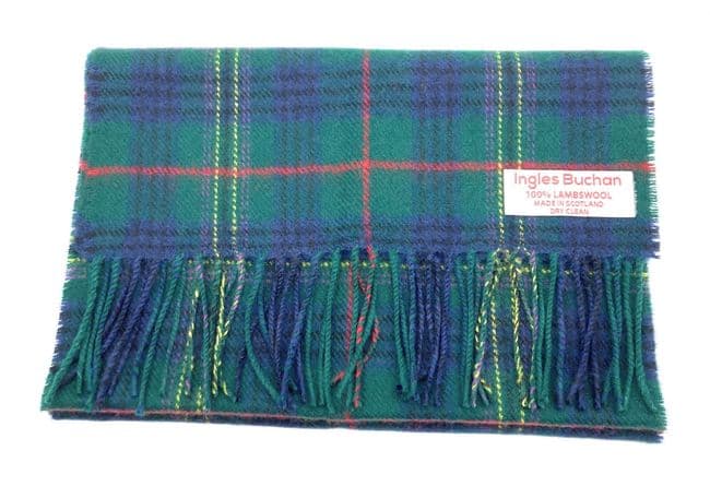 Pure Lambswool Kennedy Modern Tartan Scarf - Made in Scotland