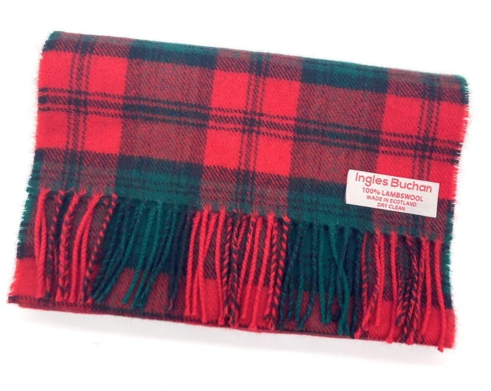 Pure Lambswool Kerr Modern Tartan Scarf Made in Scotland