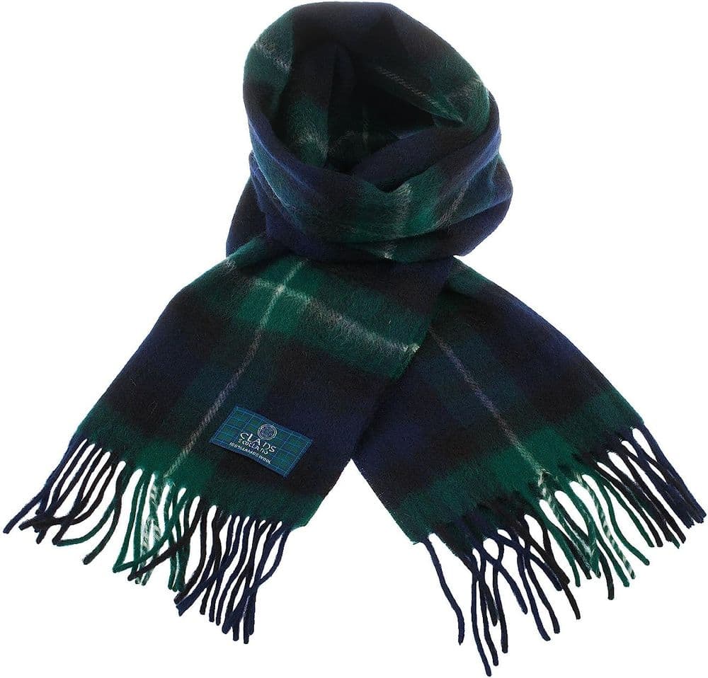 Pure Lambswool Lamont Tartan Clan Unisex Scarf
