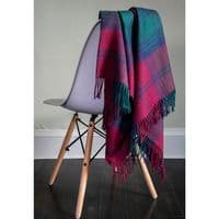 Lindsay Modern Tartan Lambswool Rug | Scottish Blanket