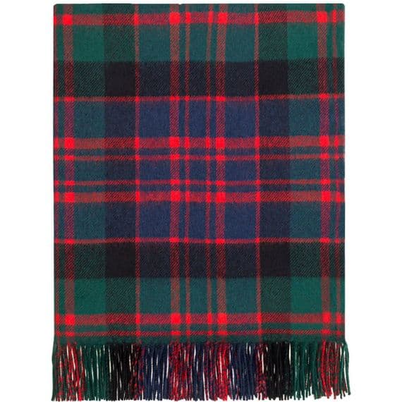 MacDonald Clan Modern Tartan Rug | Lambswool Blanket
