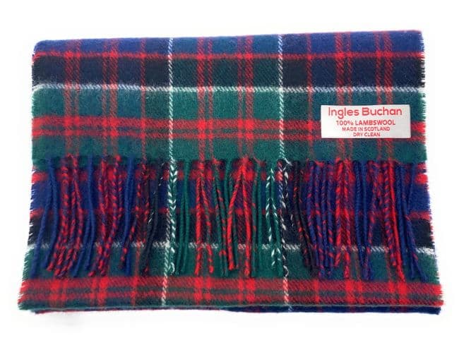 Pure Lambswool MacDonald Tartan Scarf By Ingles Buchan of Scotland