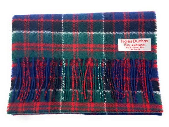 Pure Lambswool MacDonald Tartan Scarf | Made in Scotland