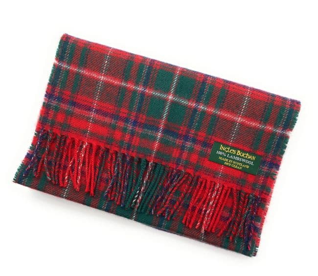 Pure Lambswool MacDougall Tartan Scarf By Ingles Buchan of Scotland
