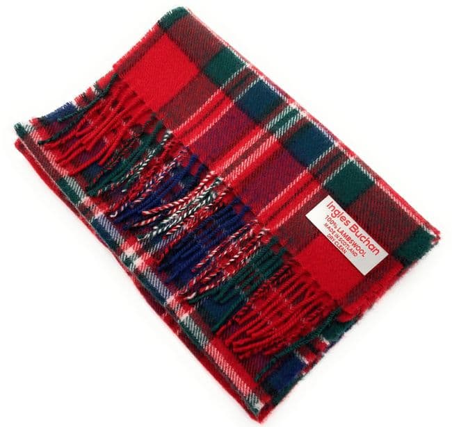 Pure Lambswool MacFarlane Tartan Scarf By Ingles Buchan