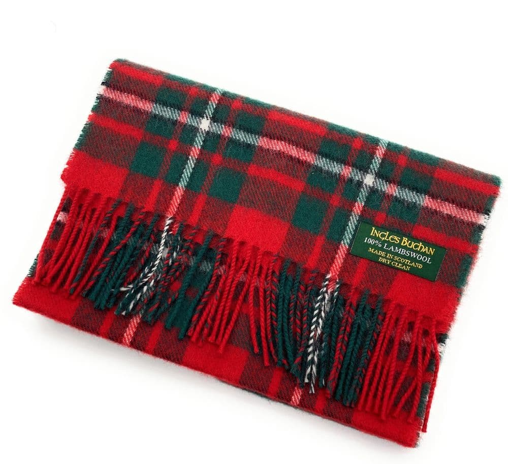 Pure Lambswool MacGregor Tartan Scarf By Ingles Buchan of Scotland