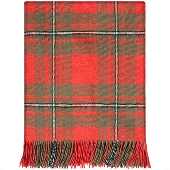 MacGregor Weathered Tartan Rug | Pure Lambswool Blanket