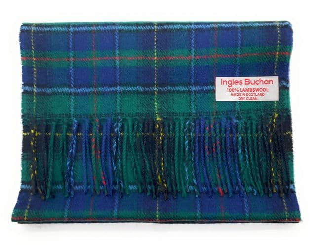 Pure Lambswool MacInnes Modern Tartan Scarf - Made in Scotland
