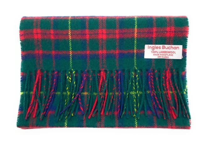 Pure Lambswool MacIntosh Hunting Modern Tartan Scarf By Ingles Buchan of Scotland