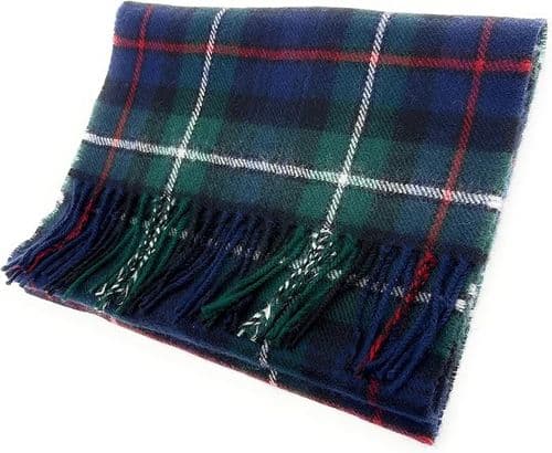 Pure Lambswool MacKenzie Modern Tartan Traditional Winter Scarf