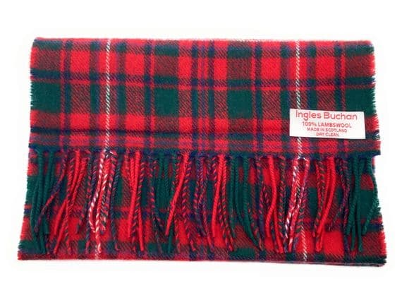 Pure Lambswool Mackinnon Modern Tartan Scarf - Made in Scotland