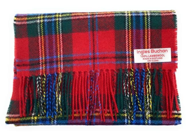 Pure Lambswool MacLean of Duart Tartan Scarf By Ingles Buchan of Scotland