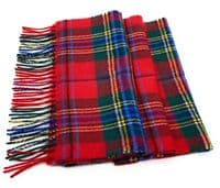 Pure Lambswool MacLean of Duart Tartan Scarf | Made in Scotland