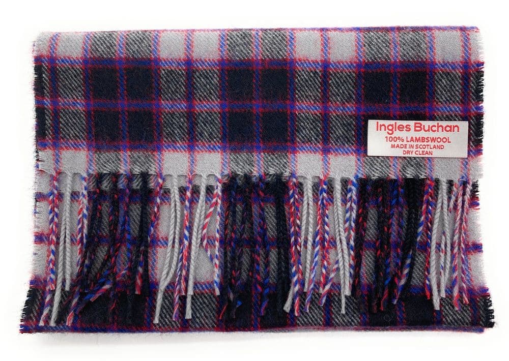 Pure Lambswool MacPherson Hunting Modern Tartan Scarf By Ingles Buchan of Scotland