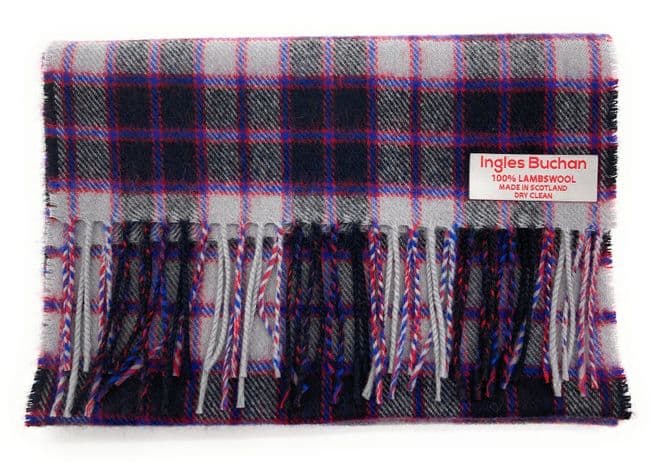 Pure Lambswool MacPherson Hunting Modern Tartan Scarf By Ingles Buchan of Scotland