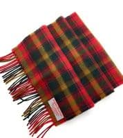 Pure Lambswool Maple Leaf Tartan Scarf | Made in Scotland