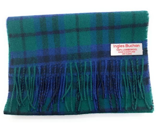 Pure Lambswool Marshall Tartan Scarf By Ingles Buchan of Scotland