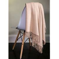 Plain Camel Lambswool Rug | Made in Scotland