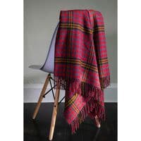 Red Rose Tartan Rug | Pure Lambswool Blanket