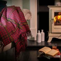 Red Rose Tartan Rug | Pure Lambswool Blanket