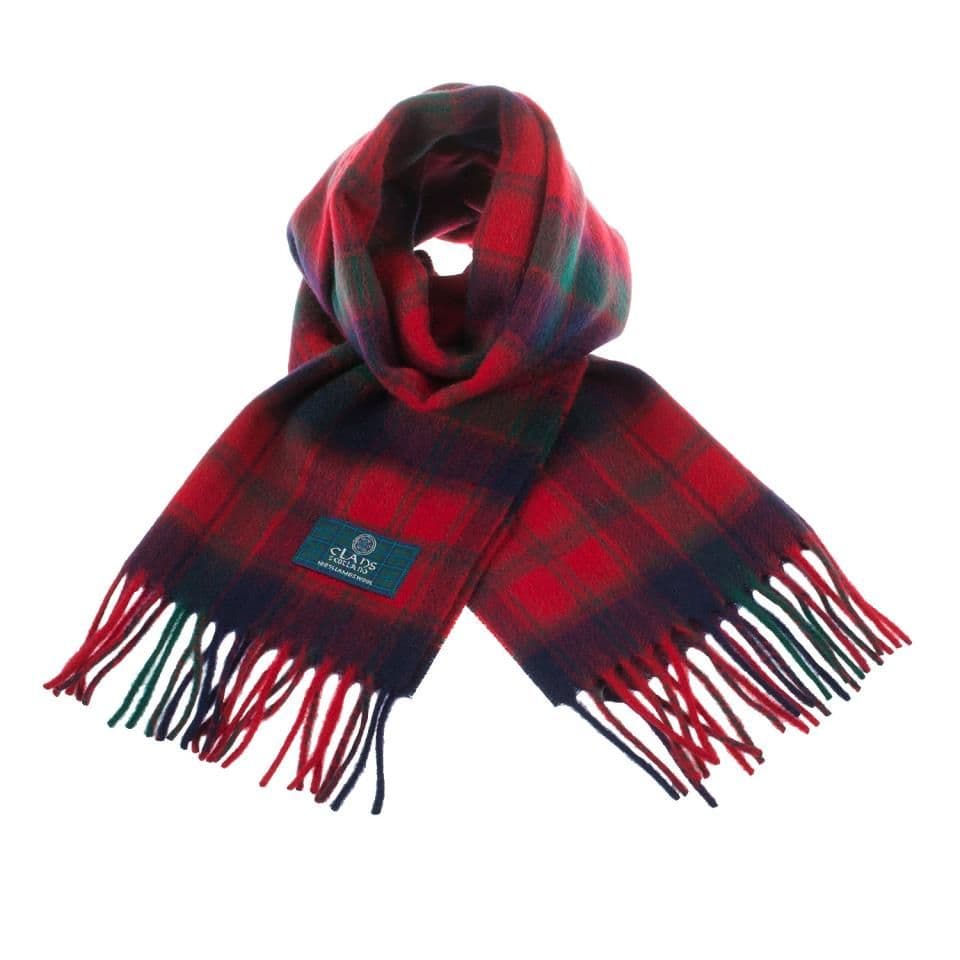 Pure Lambswool Robertson Red Tartan Clan Scarf