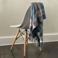 Rose Hunting Grey Tartan Lambswool Rug | Made in Scotland