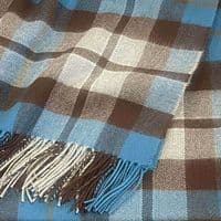 Rose Hunting Grey Tartan Lambswool Rug | Made in Scotland