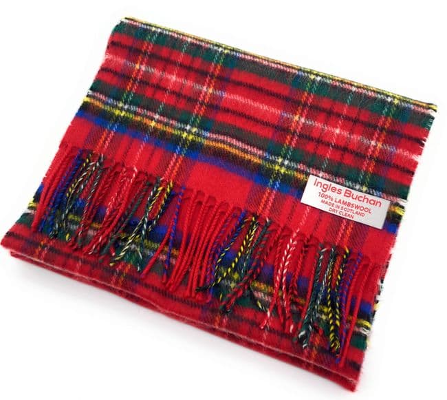 Pure Lambswool Royal Stewart Tartan Scarf - Made in Scotland