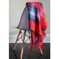 Ruby Tartan Rug | Pure Lambswool Blanket