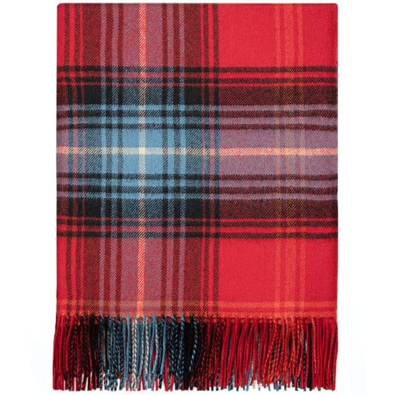 Ruby Tartan Rug | Pure Lambswool Blanket
