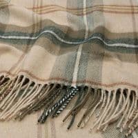 Pure Lambswool Saskatchewan Weathered Canadian Tartan Rug/Blanket - Made in Scotland