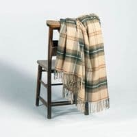 Pure Lambswool Saskatchewan Weathered Canadian Tartan Rug/Blanket - Made in Scotland