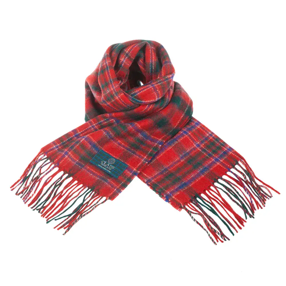 Pure Lambswool Scottish Macalister Tartan Clan Unisex Scarf