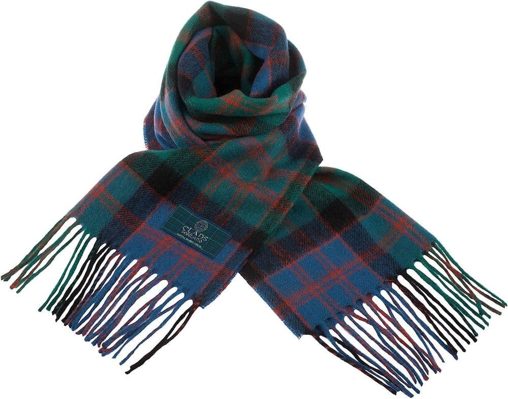 Pure Lambswool Scottish Macdonald Ancient Tartan Clan Unisex Scarf
