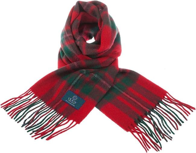 Pure Lambswool Scottish MacGregor Modern Tartan Unisex Scarf