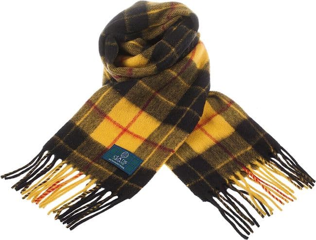 Pure Lambswool Scottish MacLeod Dress Modern Tartan Clan Unisex Scarf