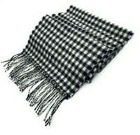 Pure Lambswool Shepherd Check Tartan Scarf