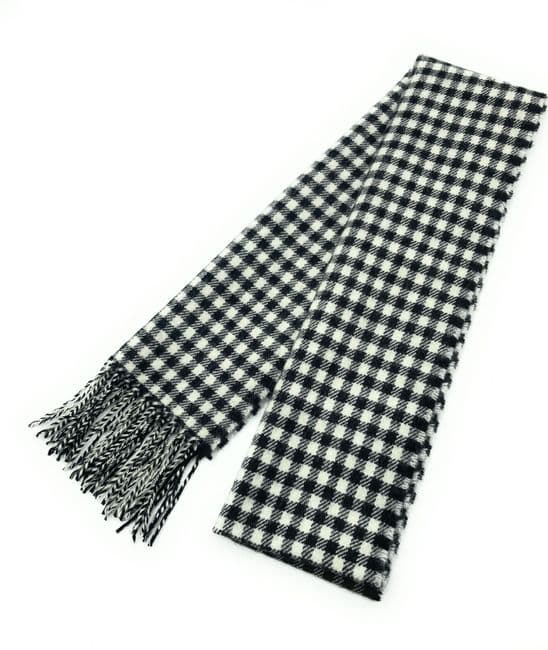 Pure Lambswool Shepherd Check Tartan Scarf - Made in Scotland
