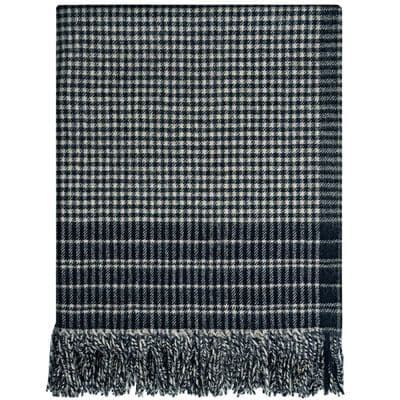 Pure Lambswool Shepherd Emsket Check Tartan Rug/Blanket - Made in Scotland