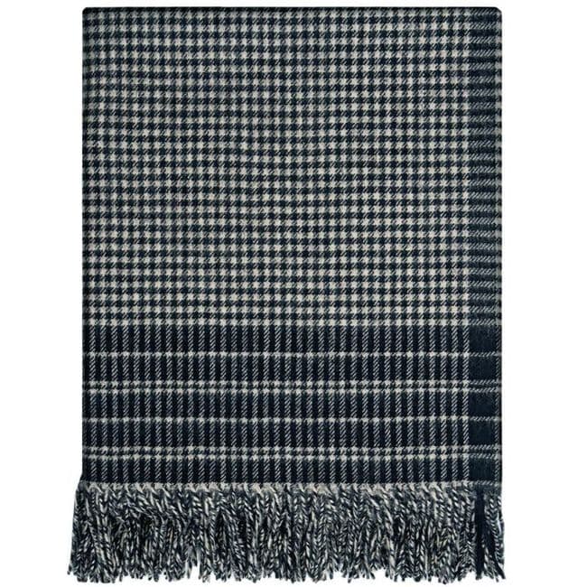Pure Lambswool Shepherd Emsket Check Tartan Rug/Blanket - Made in Scotland