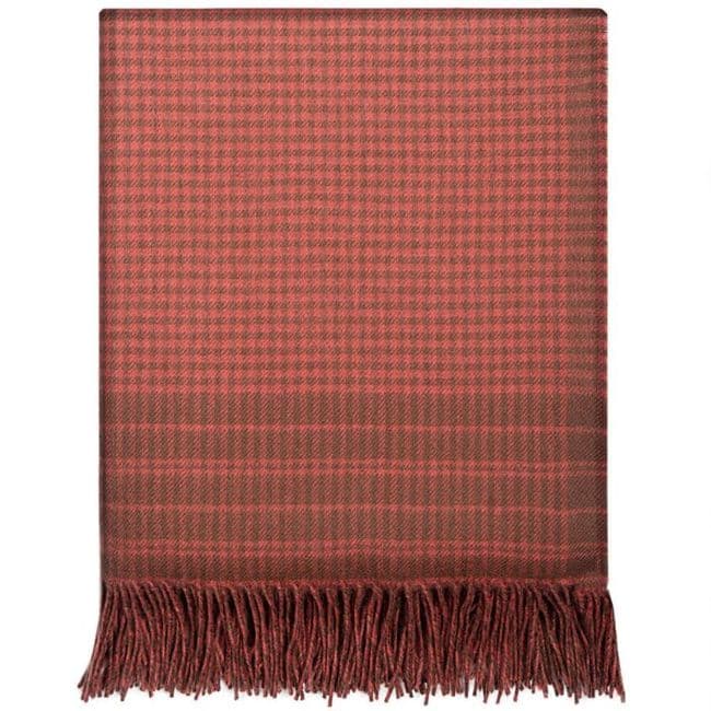 Pure Lambswool Shepherd Moorit Check Rug/Blanket - Made in Scotland