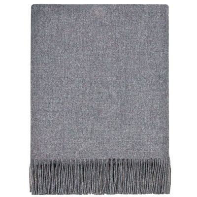 Pure Lambswool Steel Grey Coloured Rug | Made in Scotland