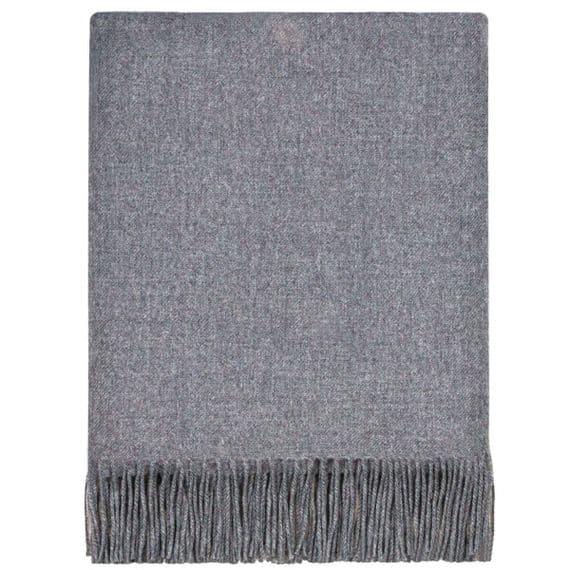 Steel Grey Lambswool Rug | Made in Scotland