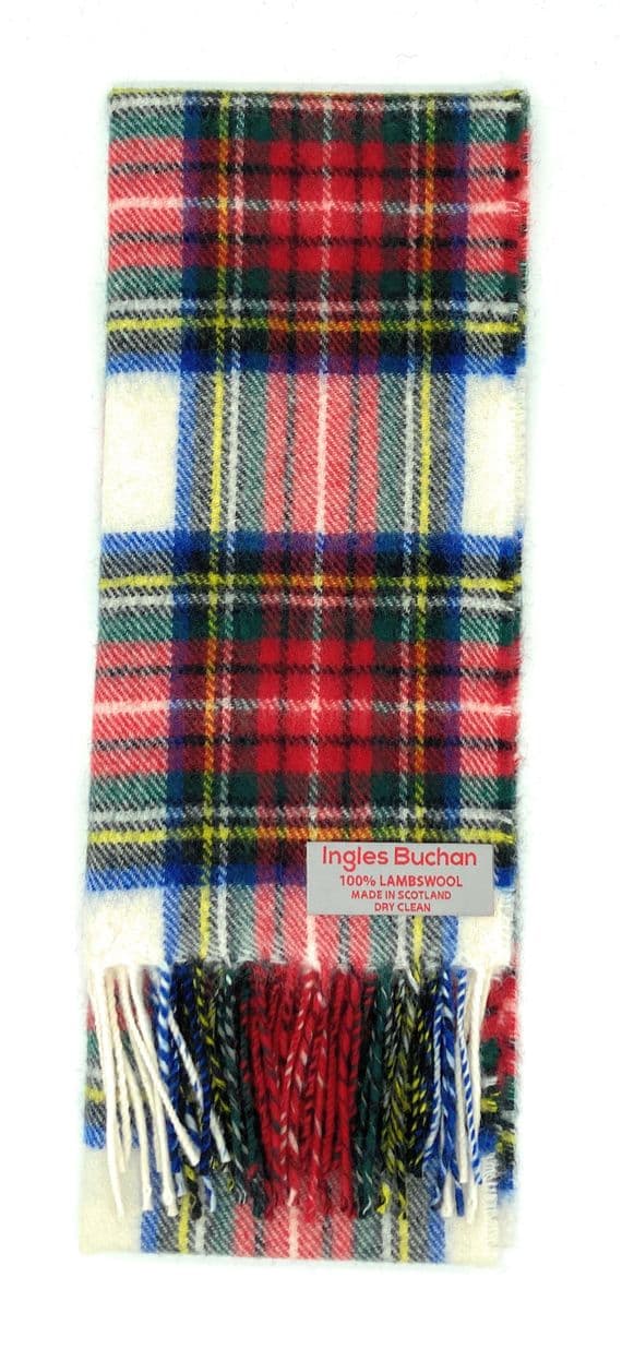 Pure Lambswool Stewart Dress Tartan Scarf | Made in Scotland