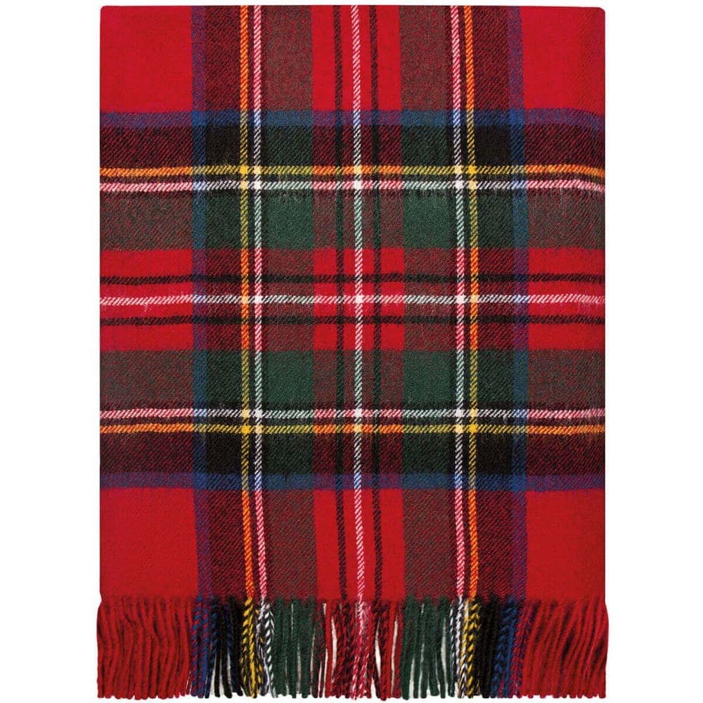 Pure Lambswool Stewart Royal Modern Tartan Rug/Blanket - Made in Scotland