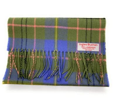 Pure Lambswool  Taylor Weathered Tartan Scarf - Made in Scotland