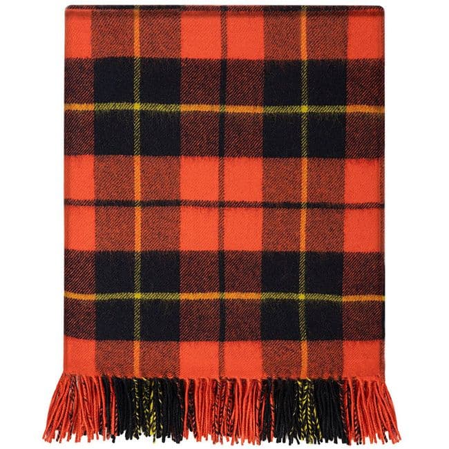 Pure Lambswool Wallace Ancient Tartan Rug/Blanket - Made in Scotland