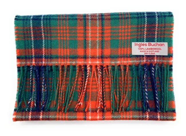 Pure Lambswool Wilson Ancient Tartan Scarf By Ingles Buchan of Scotland
