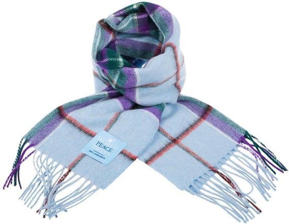 Pure Lambswool World Peace Tartan Clan Scarf