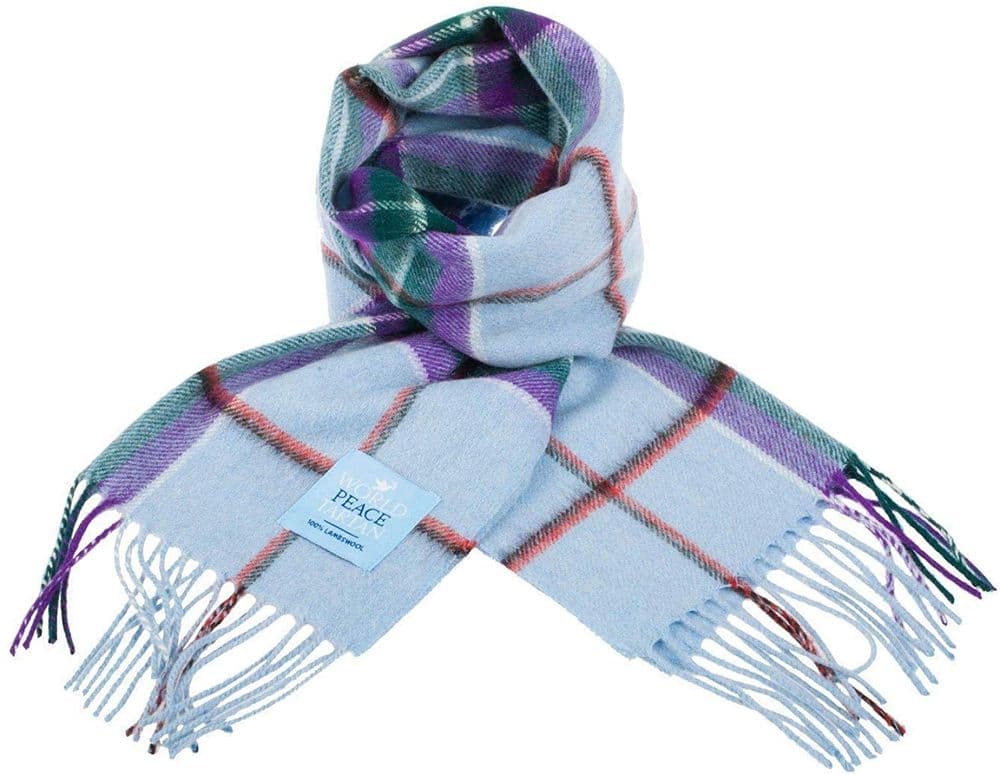 Pure Lambswool World Peace Tartan Clan Scarf